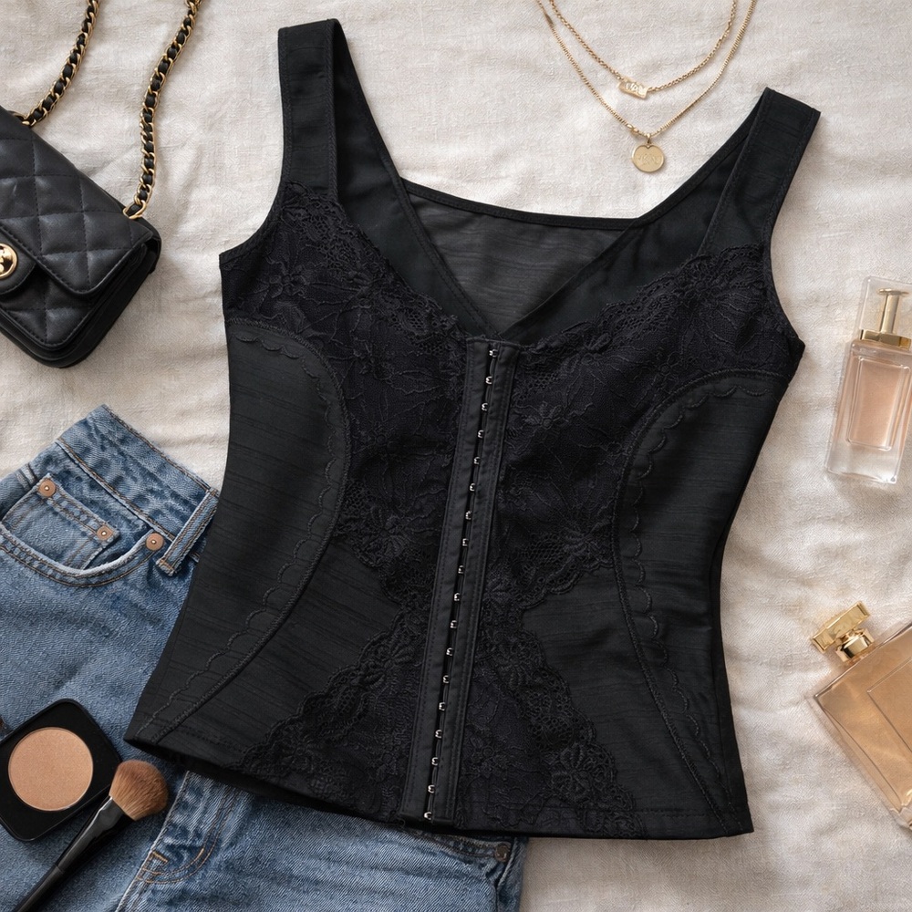 Skiva Black Lace Corset Shapewear